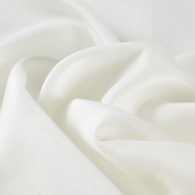 Cloth Napkins 17x17 inch Washable Polyester Dinner Napkins Soft Table Napkins for Wedding Party Dining Banquet(Ivory,12PCS)