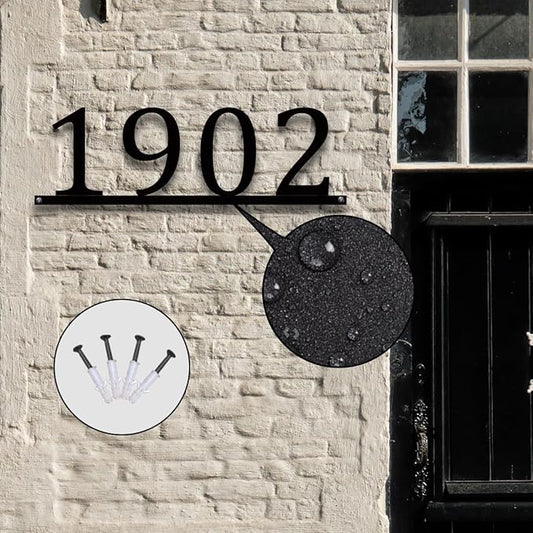 Personalized Metal House Number Sign | Custom Metal Address Sign for Outside | Personalized Meta | House Number Sign | Housewarming gift (Number)