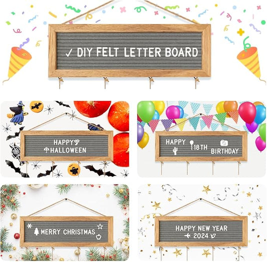 Collage Picture Frames for Wall, Birthday Gifts for Mom Women Teenage Girls, Polaroid Picture Display Felt Letter Board with 270 Letters and 30 Clips, Unique DIY Mothers Day Gifts