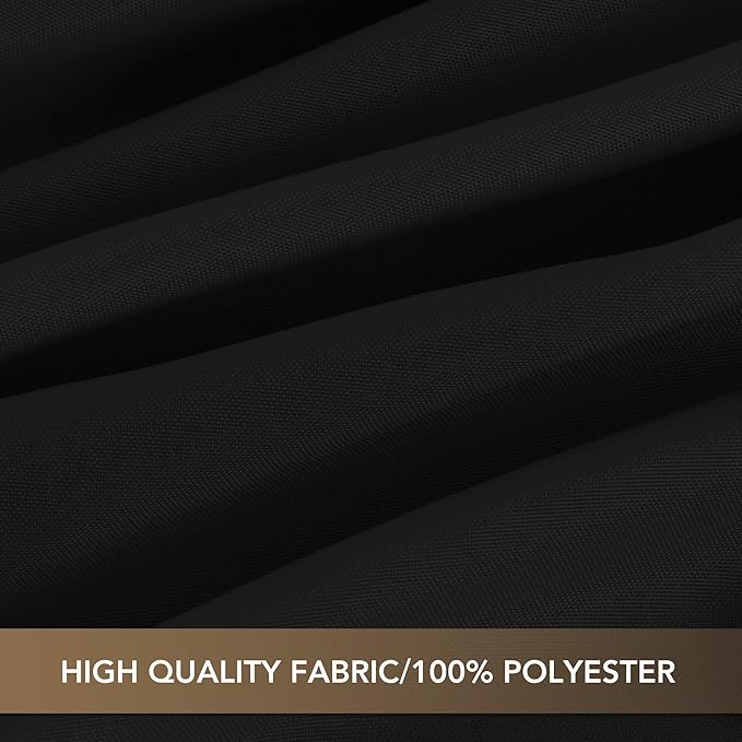 sancua Black Square Tablecloths 70x70 Inch, 2 Pack - Fabric Table Cloth for Square or Round Tables, Washable Polyester Table Cover for Outdoor Party, Birthday, Decorative Display Tables