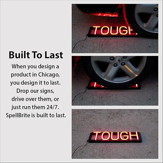 SpellBrite COLD ONES Sign | Beer-Related Sign with Neon Look, Blue LED Light Source | 33.5" x 6.3"