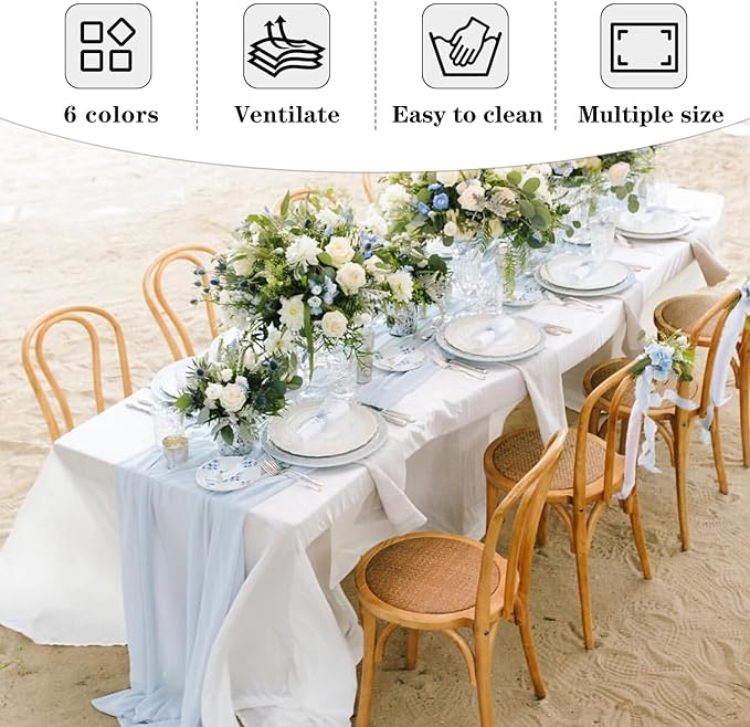 Fitable White Table Clothes for Rectangle Tables, 6 Pack - 90 x 156 Inch - Reusable and Elegant Tablecloths, Polyester Fabric Table Covers for Wedding, Party, Banquet, Formal Events