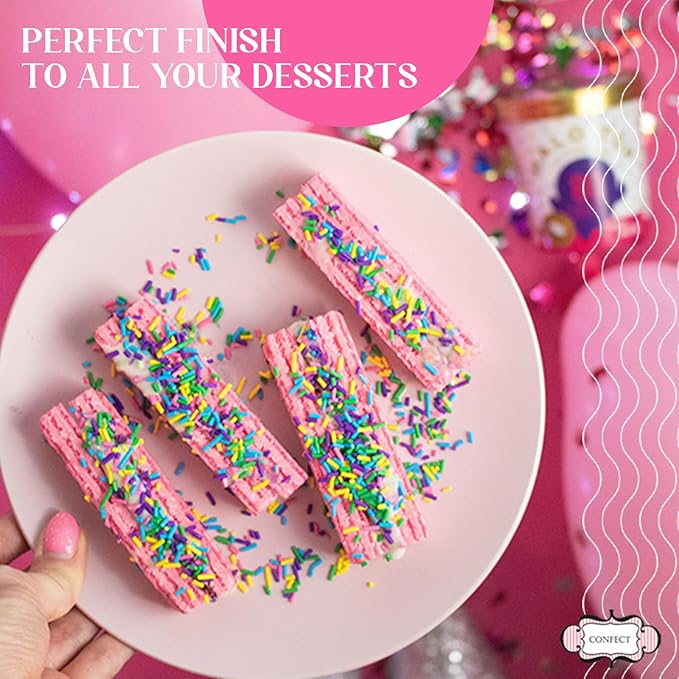 Confect Sprinkles | Under the Ocean Disco Ball Mashup Sprinkles Mix Sea Green, Cyan & Teal Dragees Parrot Green Sparkling Sugar for Cakes & Cupcakes Decoration Assorted pack of 5 | Dairy-Free, Palm Oil-Free - 5 Oz