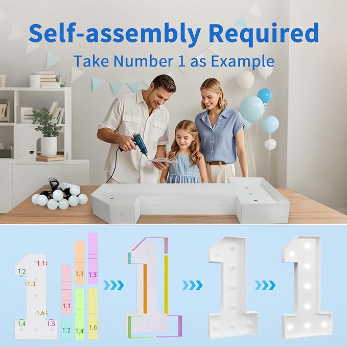 Marquee Numbers Large 23rd-Birthday Decorations: 4ft Light Up Number Party Decor 32 Year Old Women And Men 32th Birthday Decoration Backdrop Anniversary Cardboard Big Mosaic Balloon Frame Number 23