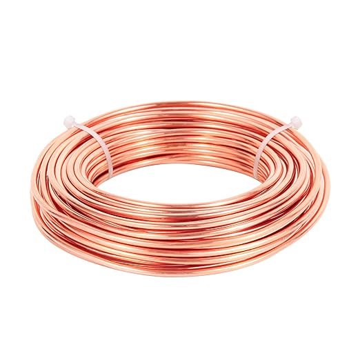 12 Gauge/2.0 mm 16.5 Feet 5 oz 99.9% Dead Soft Copper Wire for Electroculture Gardening, Jewelry Making, Beading, Science Projects, DIY Artwork, Pure Bare Copper Wire