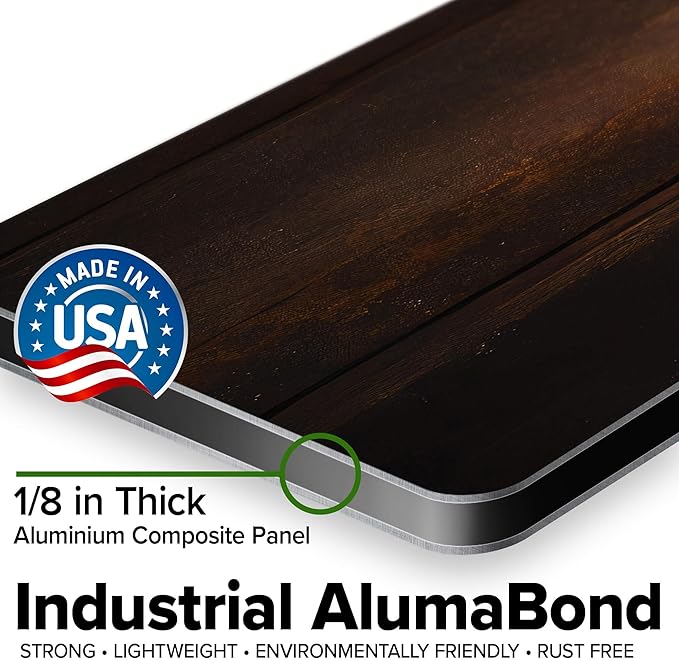 Custom Sign, Custom Street Sign, 11 Font Colors, 13 Font Styles, 4 Hole Options, 22 Sizes, 6x36 Inches, Rust Free DiBound, Fade Resistant, Made in USA by My Sign Center (Vintage Wood)