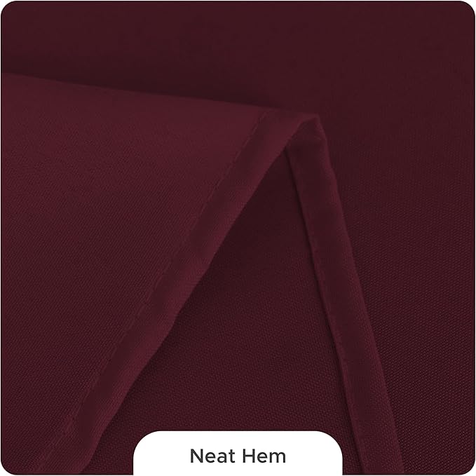 Fitable 8 Pack Round Tablecloths: Stain Resistant Wrinkle Free Circle Table Clothes, Washable Reusable Polyester Table Covers for Wedding Party Birthday Banquet Reception(Burgundy, 84 Inch)