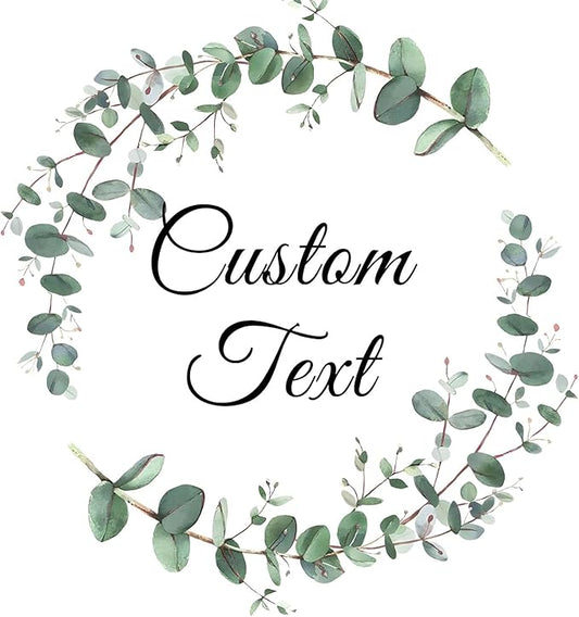 Custom Stickers for Weddings, Birthdays & Businesses - Personalized Labels with Your Logo - Waterproof, Fade and Heat Resistant - Pack of 100-1000 (Wreath J, 3 Inch)