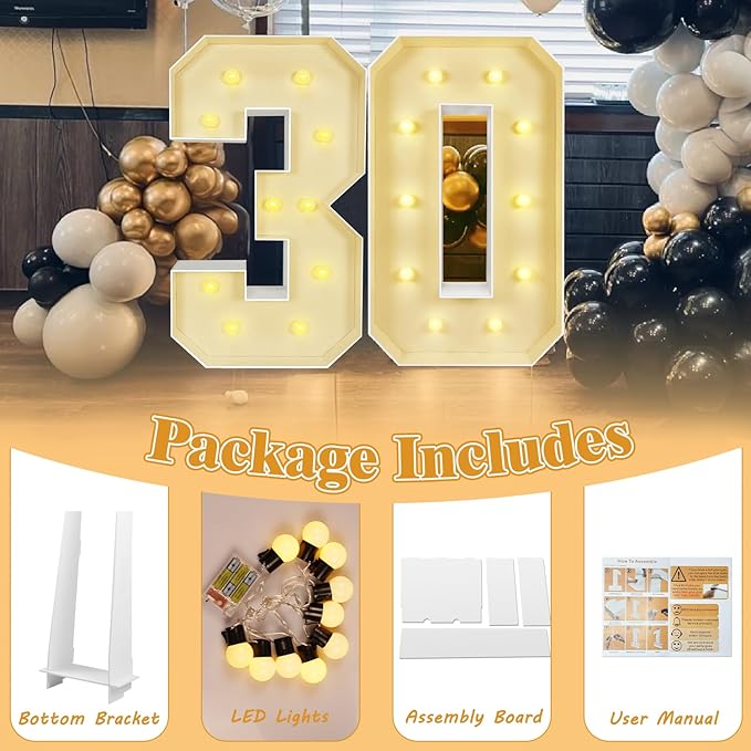 Marquee Light Up Letters: 4FT Large Decorative Signs for Party Decorations Baby Shower Birthday Wedding Engagement Anniversary, 4 Feet Tall Pre-Cut DIY Foamboard Letter R - Easy to Assemble