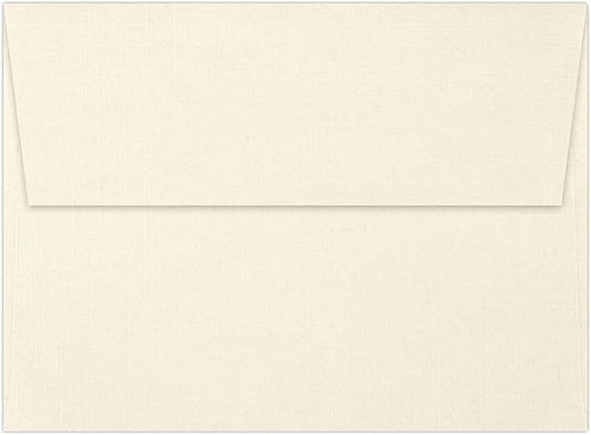 LUXPaper A7 Invitation Envelopes | Peel & Press | 5 1/4" x 7 1/4" | Natural Linen | 80lb. Text | 500 Qty