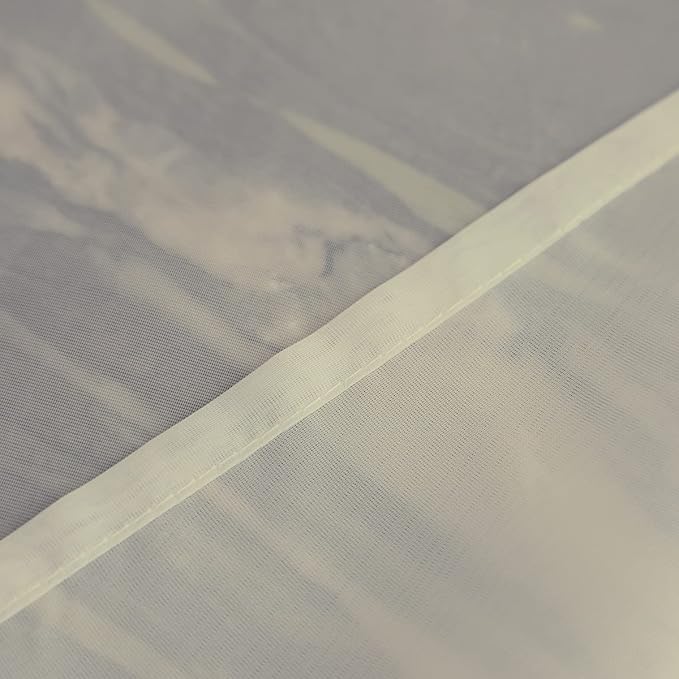 Window Beige Sheer Curtains 84 Inches Long 2 Panels Sheer Curtain Basic Rod Pocket Panel for Bedroom Children Living Room Yard Kitchen (Beige, 52" W x 84" L | 2 pcs)