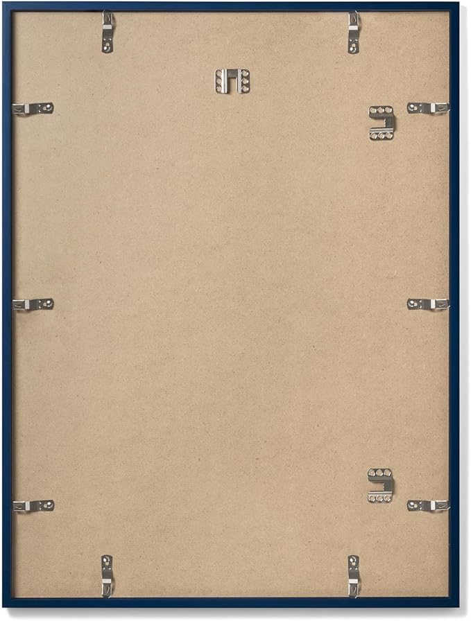 Opposite Wall - 24x36 in - Real Wood Blue Picture Frame - Lightweight, Versatile & Shatterproof - Large Wall Hanging Photo or Poster Frame - Wall Decor for Office, Gallery & Home