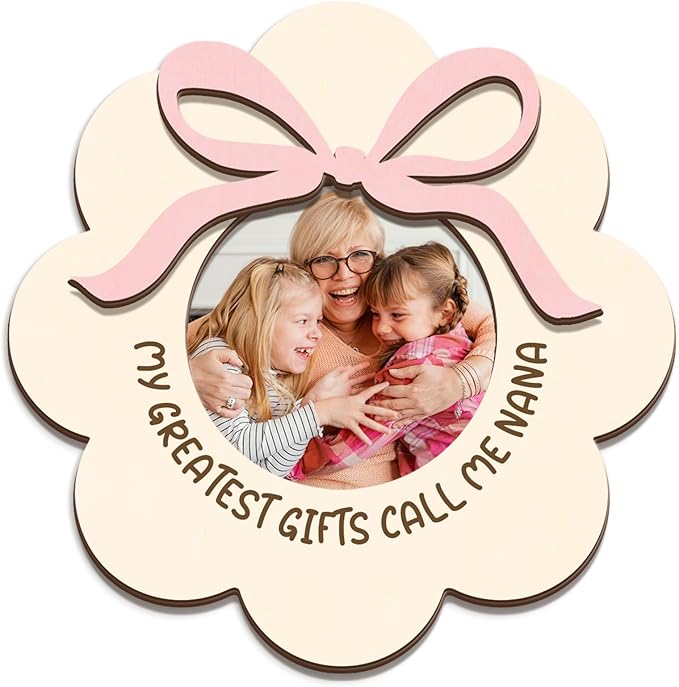 Magnetic Picture Frames - MY GREATEST GIFTS CALL ME NANA - Christmas Gift Birthday Gift for Grandma - Unique Magnet Photo Frame For Women - Magnetic Frames for Refrigerator, Locker & More