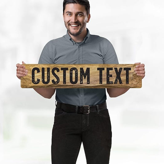 Custom Sign, Custom Street Sign, 11 Font Colors, 13 Font Styles, 4 Hole Options, 22 Sizes, 6x30 Inches, Rust Free DiBound, Fade Resistant, Made in USA by My Sign Center (Stone)