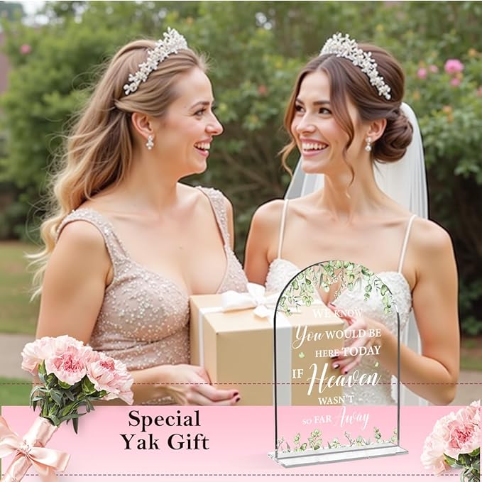 Wedding Memorial Sign We Know You Would Be Here Today If Heaven Clear Acrylic Table Sign for Marriage Parties Anniversaries Reception Cafe Hotel Party Bar Business Event