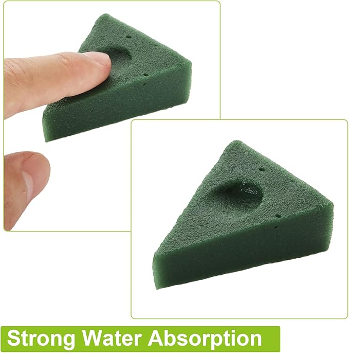 Acrux7 8 Pack Floral Foam Blocks 9x4.3x3 Inch Florist Foam Bricks for Fresh and Artificial Flowers Dry and Wet Foam Bricks Flower Arrangement Supplies for Wedding, Garden, Home, Office (Green)