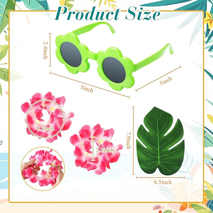6 Sets Hawaiian Table Centerpieces Pineapple Luau Party Table Decorations Tropical Decor for Beach Summer Party