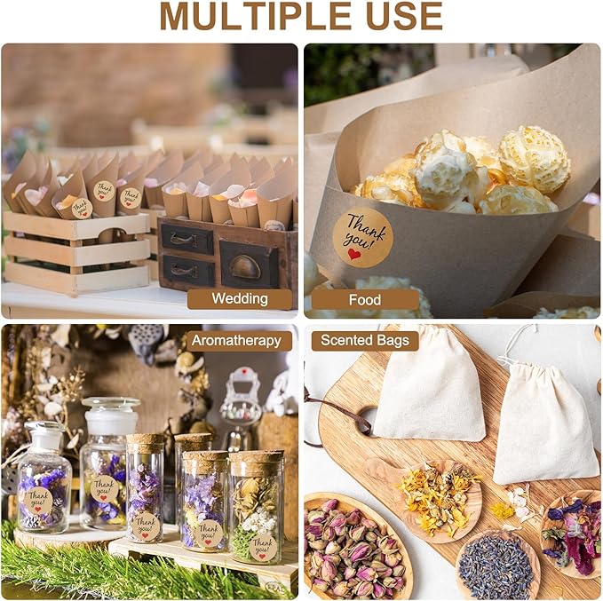 PATIKIL Dried Flower Confetti Cones, 30Pcs Paper Tapers Cone Holder with Dried Rose Petals / Sticker for Wedding Party Engagement Birthday DIY Decoration, Red/Yellow