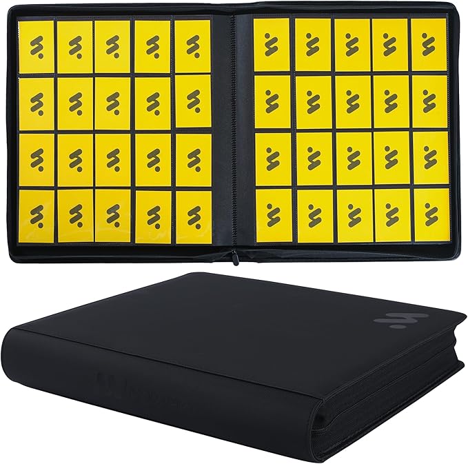 Card Binder 20 Pocket,Trading Card Binder Holds up to 2000 Cards with 50 Sleeves,Zipper Card Holder Album Compatible with TCG Card/Game Cards/Sports Card