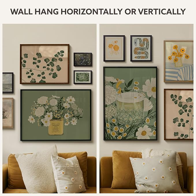 Opposite Wall - 9x12 in -Black Picture Frame - Lightweight, Versatile & Shatterproof - Wall Hanging Poster or Photo Frame - Wall Decor for Office, Gallery & Home