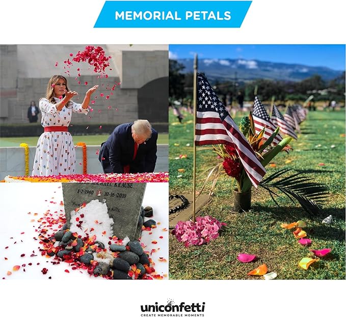 Dried Flower Red Peony Biodegradable Confetti - Real Flower Petals for Weddings, Flower Girl Toss, Wedding Send Off Ideas, Party Table Decoration | Boxed - 8oz (0.5lbs)