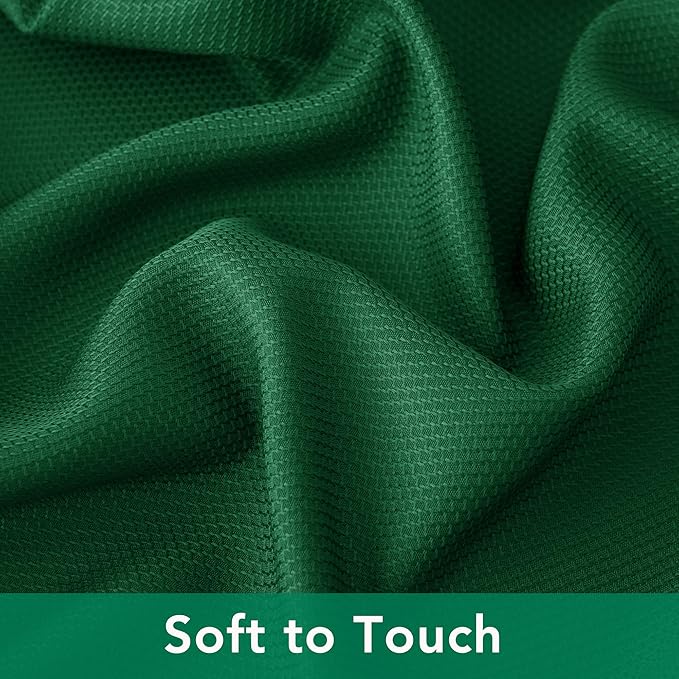 Biscaynebay Textured Fabric Christmas Rectangle Table Cloth 70x120 Inch, Hunter Green Water Resistant Tablecloths for Dining, Kitchen, Wedding and Parties etc. Machine Washable