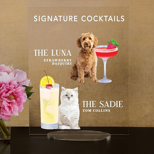 Pet Signature Drink Wedding Signs