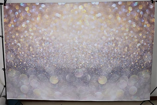 Mocsicka 7x5 Bokeh Photography Backdrop Blue Grey Spots Sparkle (No Real Glitter) Background Weeding Baby Shower Birthdat Newborn Baby Portrait Photo Studio Props (7x5ft (82x60 inch))