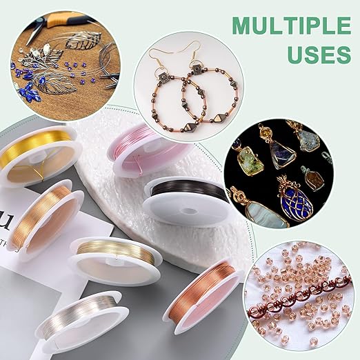 0.2 mm/32 Gauge Copper Wire for Jewelry Making, 82FT Copper Beading Craft Wire for Jewelry/Weaving/DIY Crafting/Planting, Color-Retaining [25M, Light Golden]