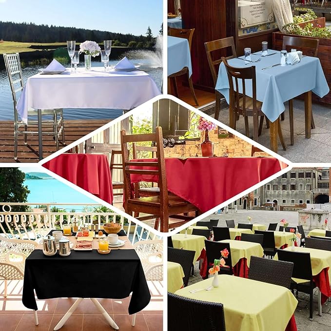 Efavormart 54x54 Navy Blue Wholesale Linens Seamless Polyester Square Linen Tablecloth for Wedding Banquet Party Restaurant