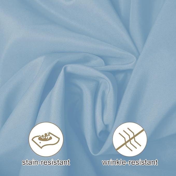 Ascoza 2pack 60x120 Inch Blue Mist Rectangular Tablecloth 6 Feet Table Cloth in Polyester Fabric for Wedding/Banquet/Restaurant/Parties