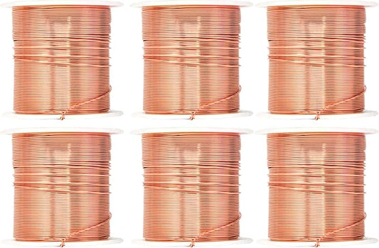 Mandala Crafts 22 Gauge Anodized Aluminum Craft Wire for Jewelry Making - 450 FT Colored Flexible Rose Gold Combo Wire - Bendable for Bonsai Armature Crafting Sculpting