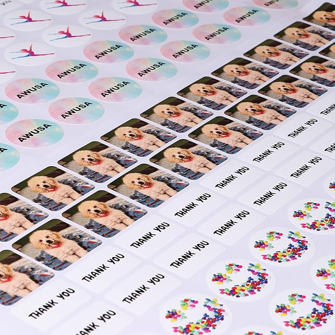 Custom Stickers - Customized Labels with Any Design Image Logo Text, 100 Pink Stickers (Square, 5.5"x5.5") for Business, Thank You, Address, Bottle Labels, Retail Shop, Bake Sales, Gifts