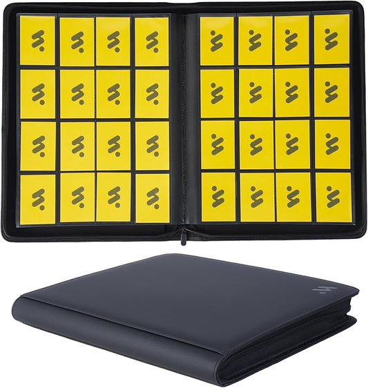 Premium 1000+ Pockets Card Binder,16 Pockets Trading Card Binder Ringless Side Loading Trading Card Album Folder for TCG -Black