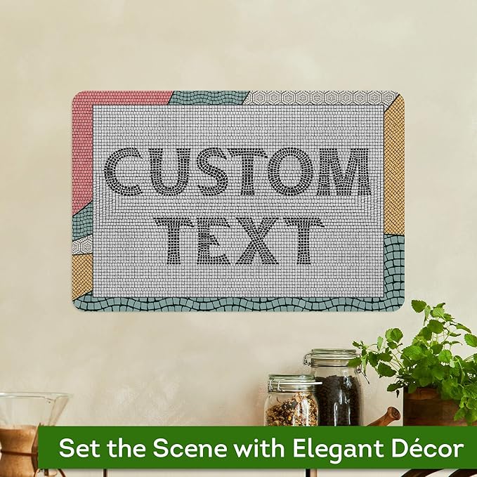 Custom Sign, Custom Street Sign, 11 Font Colors, 13 Font Styles, 4 Hole Options, 22 Sizes, 12x18 Inches, Rust Free DiBound, Fade Resistant, Made in USA by My Sign Center (Fauxsaic 2)