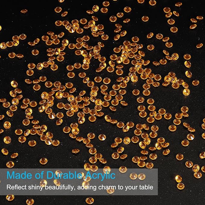 PATIKIL 10000 Pcs Wedding Table Scatter Confetti Crystals 4.5mm Acrylic Diamonds Vase Fillers Gems for Table Centerpiece Decorations Party Vase Beads, Coffee