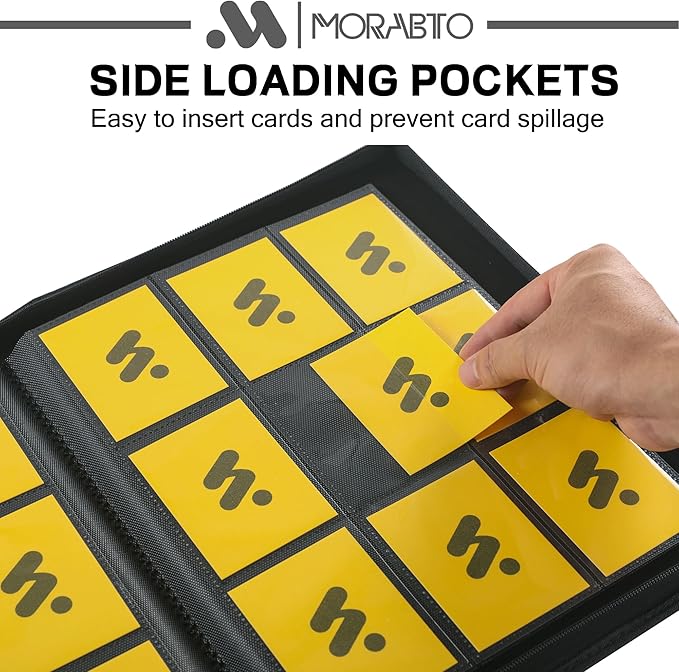 Card Binder 9 Pocket,Trading Card Binder Holds up to 360 Cards with 20 Sleeves,Zipper Card Holder Album Compatible with TCG Card/Game Cards/Sports Card