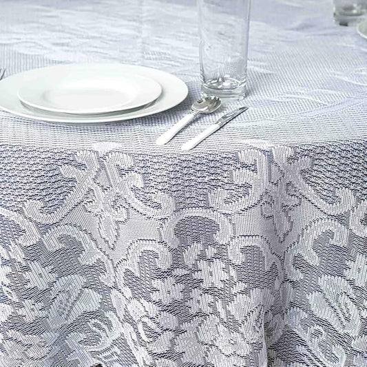 Tableclothsfactory 70" Premium Lace White Round Tablecloth for Banquet Party Wedding Event Home Decoration