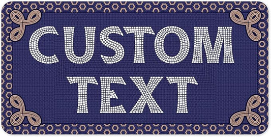 Custom Sign, Custom Street Sign, 11 Font Colors, 13 Font Styles, 4 Hole Options, 22 Sizes, 9x18 Inches, Rust Free DiBound, Fade Resistant, Made in USA by My Sign Center (Fauxsaic 1)