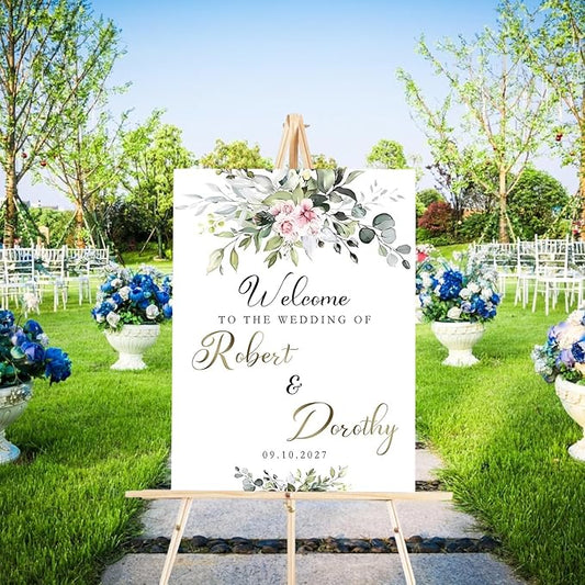 Welcome To Our Wedding Sign, Custom Wedding Welcome Sign, Engagement Party Welcome Sign, Favors Sign For Wedding, Rehearsal Dinner Sign, Wedding Yard Sign Decoration
