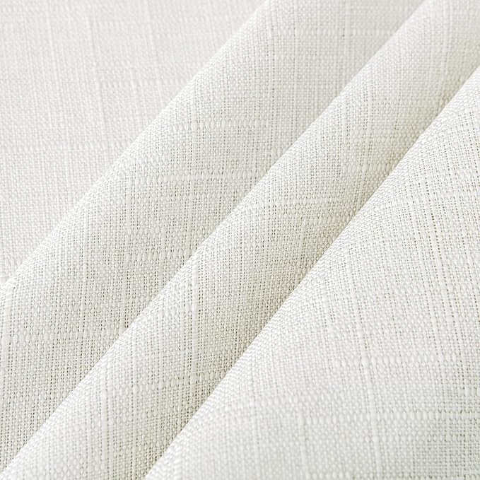 NLMUVW Square White Linen Tablecloth, Small Table Cloth Cover Textured Water Resistant Farmhouse Decorative for Cafe Dining Card Kitchen