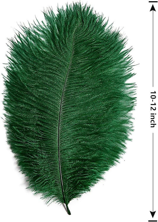 THARAHT 24pcs Ostrich Feathers Natural Bulk 10-12Inch 25cm-30cm for Wedding Party Centerpieces Easter Gatsby Flower Arrangement and Home Decorate Ostrich Feathers,Cyan