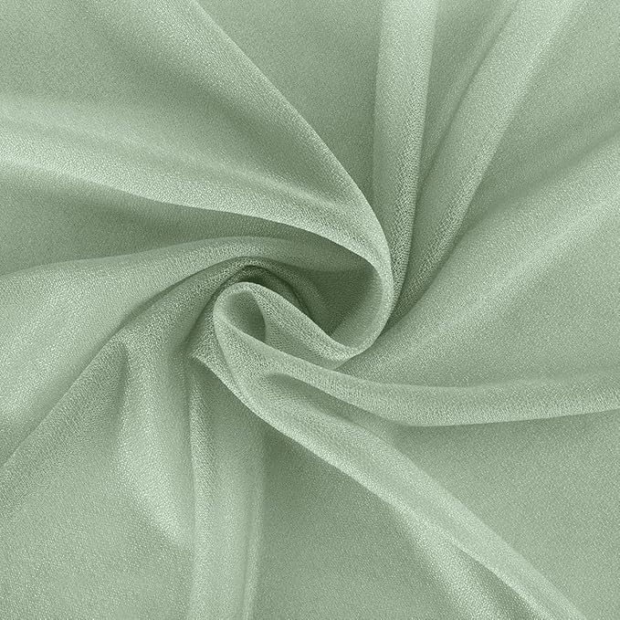 Sage Green 2 Panels Wedding Arch Draping Fabric 29" x 20Ft Sheer Drapes Outdoor Curtain for Wedding Party Baby Bridal Shower Arch Ceiling Backdrop Decor