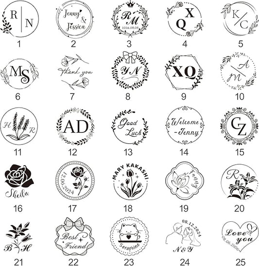 Custom Wax Seal Stamp, Personalized Wax Seal Stamp Kit, Create Your Own Design/Logo/Letter Customization, for Wedding, Invitation, Party, Envelopes, Gift Wrapping, Idea Gift