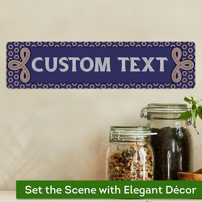 Custom Sign, Custom Street Sign, 11 Font Colors, 13 Font Styles, 4 Hole Options, 22 Sizes, 3x12 Inches, Rust Free DiBound, Fade Resistant, Made in USA by My Sign Center (Fauxsaic 1)