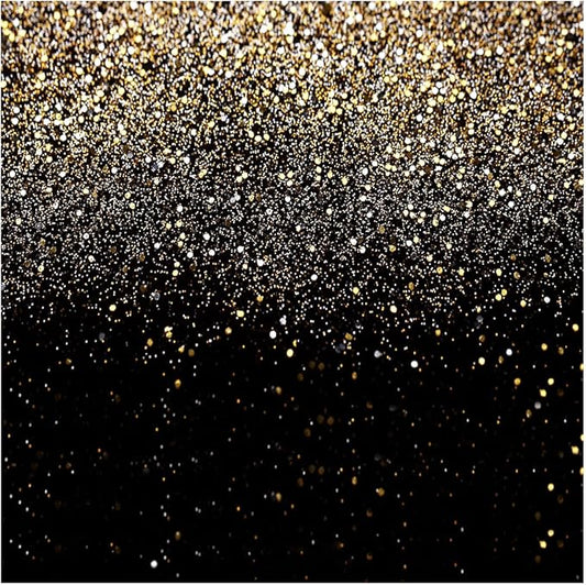 WOLADA Black and Gold Backdrop Golden Glitter Backdrop for Photography Wedding Birthday Baby Shower Party Photo Studio 10x10FT 11176
