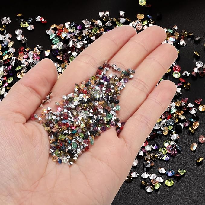 PATIKIL 14000Pcs Wedding Table Scatter Confetti Crystals 3mm Acrylic Diamonds Vase Fillers Gems for Table Centerpiece Decorations Bridal Shower Party, Dark Red AB