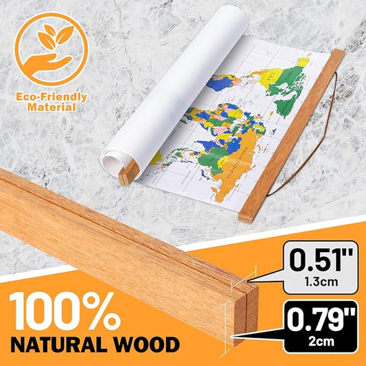 32x24 32x40 32x48 Poster Frame, Magnetic Light Wood Wooden Frame Hanger for Photo Picutre Canvas Artwork Art Print Wall Hanging (1 Pack, 32", Teak Color)