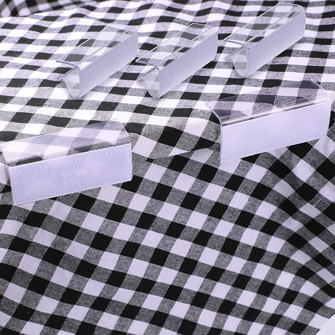 72 Pieces Table Skirting Clips Clear Tablecloth Clips for Indoor Outdoor Events Wedding Meeting Party Picnic Banquet