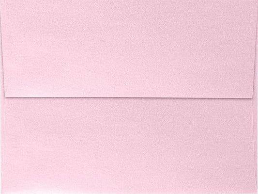 LUXPaper A7 Invitation Envelopes | Peel & Press | 5 1/4" x 7 1/4" | Rose Quartz Metallic | 80lb. Text | 250 Qty